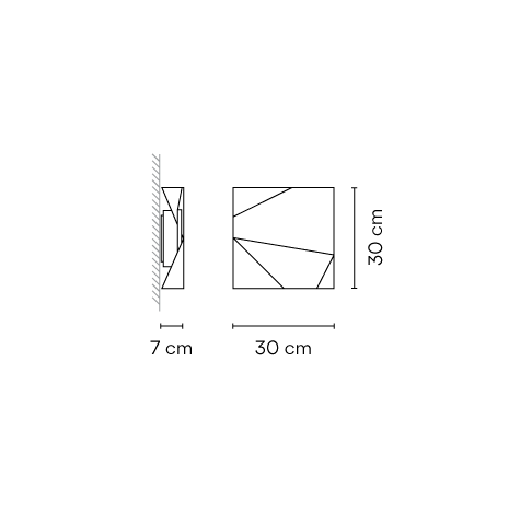 Origami 4500 væglampe vibia