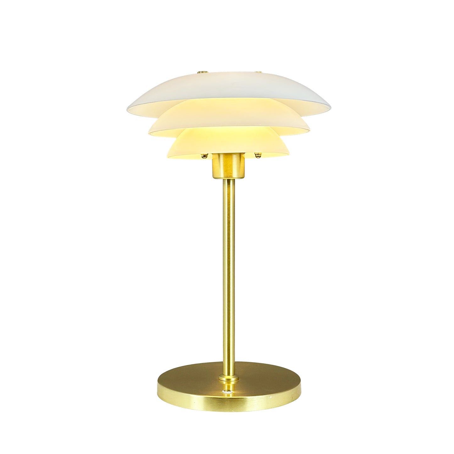 DL20 LED opal/messing bordlampe Dyberg-Larsen