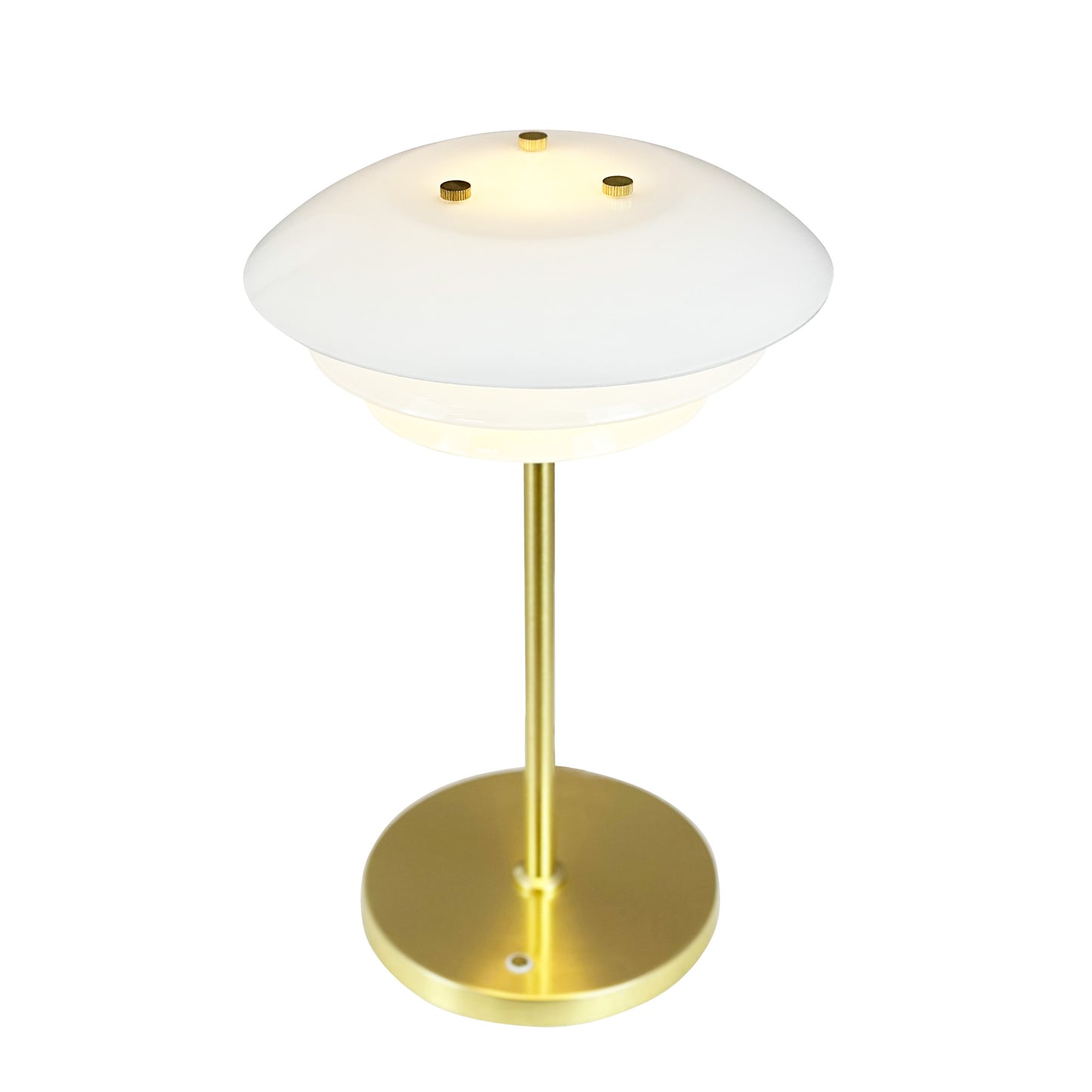 DL20 LED opal/messing bordlampe Dyberg-Larsen