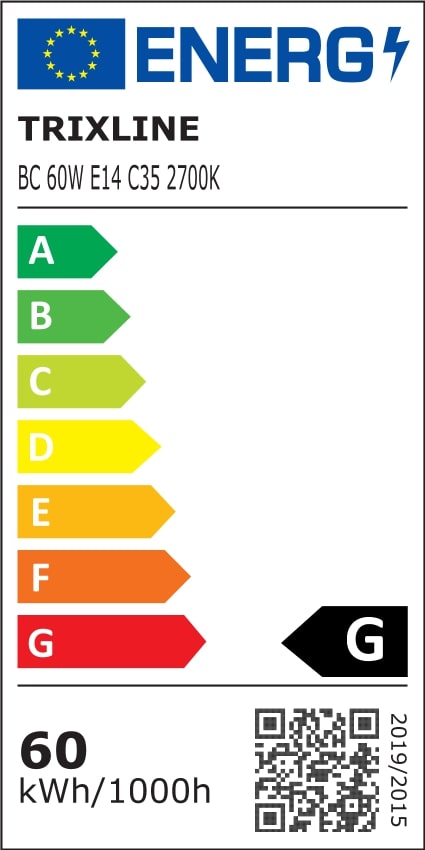 Glødepærer E14 60 watt klar 1 stk.