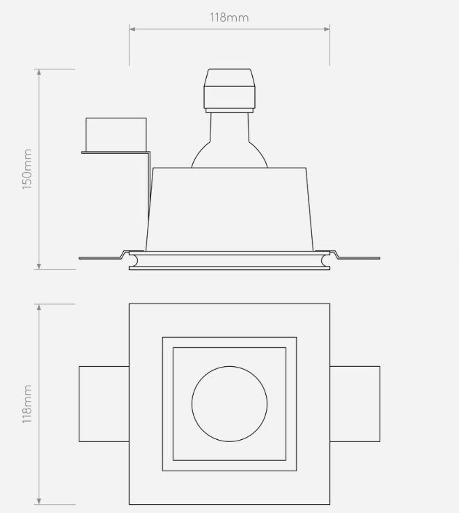 Blanco Square Fixed spotlight fra Astro Lighting