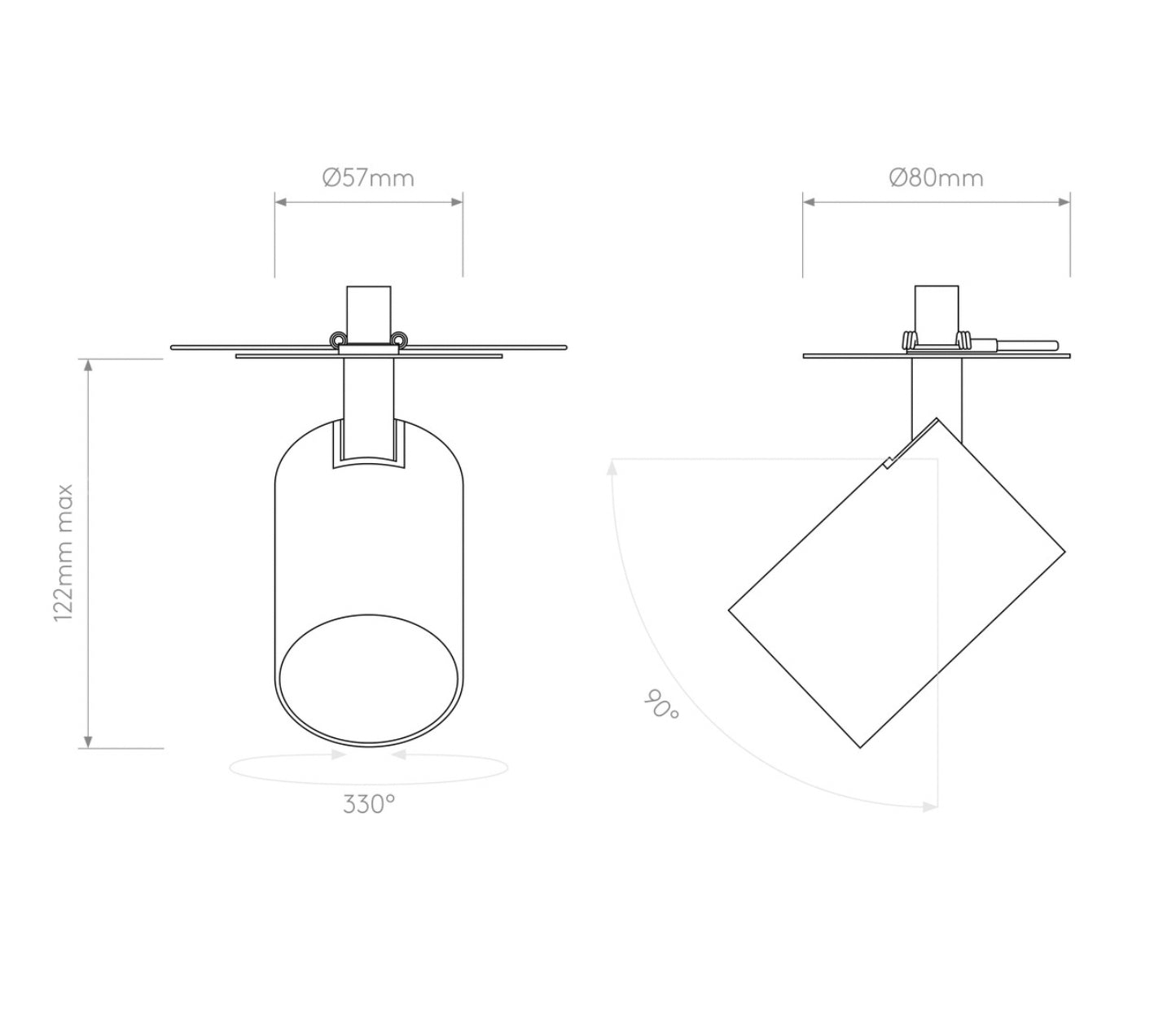 Ascoli Single Recessed spotlight fra Astro Lighting