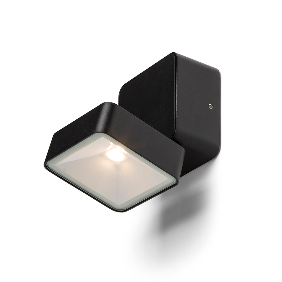 FLAVIO SQ LED påbygningsspot i sort, 6 W, 3000 K, IP54