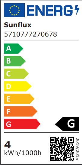 E27 Glow G60 3,5W 2100K 310Lm Ra 92 DIM sunflux