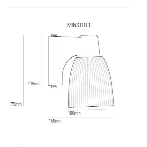 Minster 1 FW591N væglampen Original BTC.