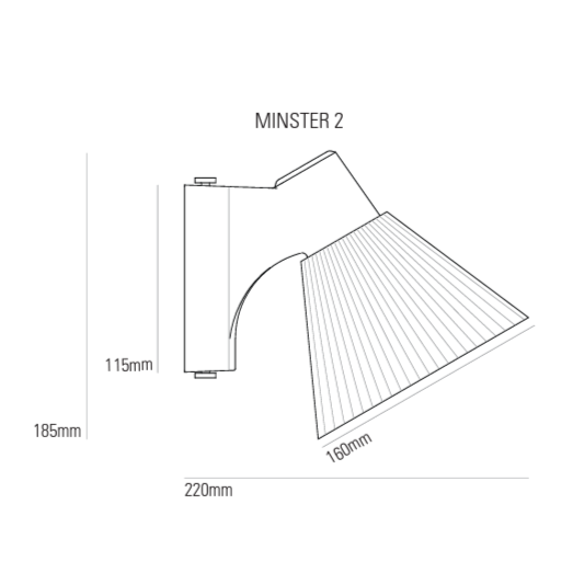 Minster 2 FW596N væglampen Original BTC.