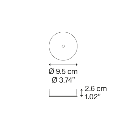 Baldakin Mini 1 lampe Ø9,5 cm Lodes