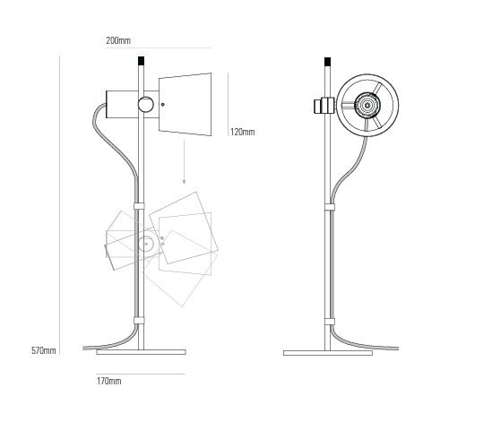 Chester bordlampe Original BTC