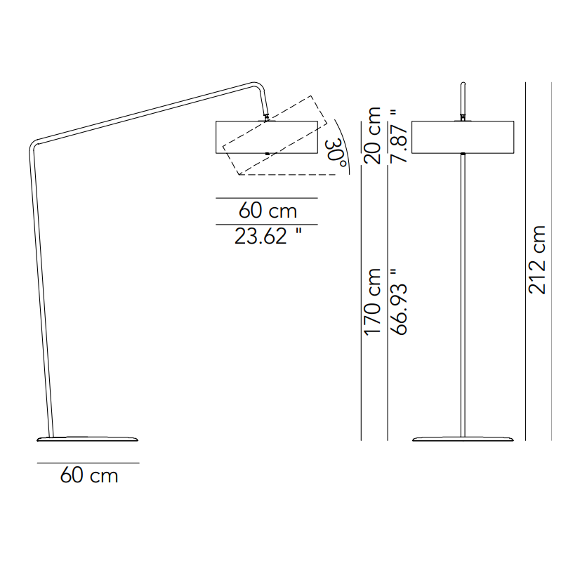 Corner F gulvlampe Modu Luce