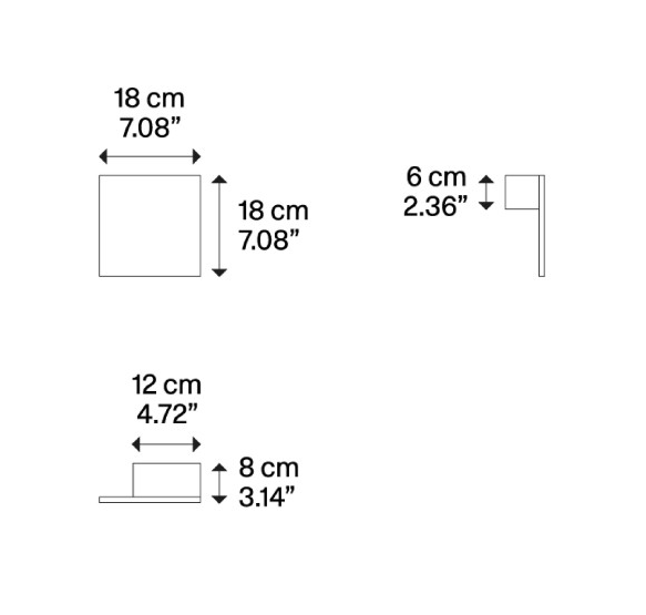 Puzzle Outdoor Square væglampe fra Lodes