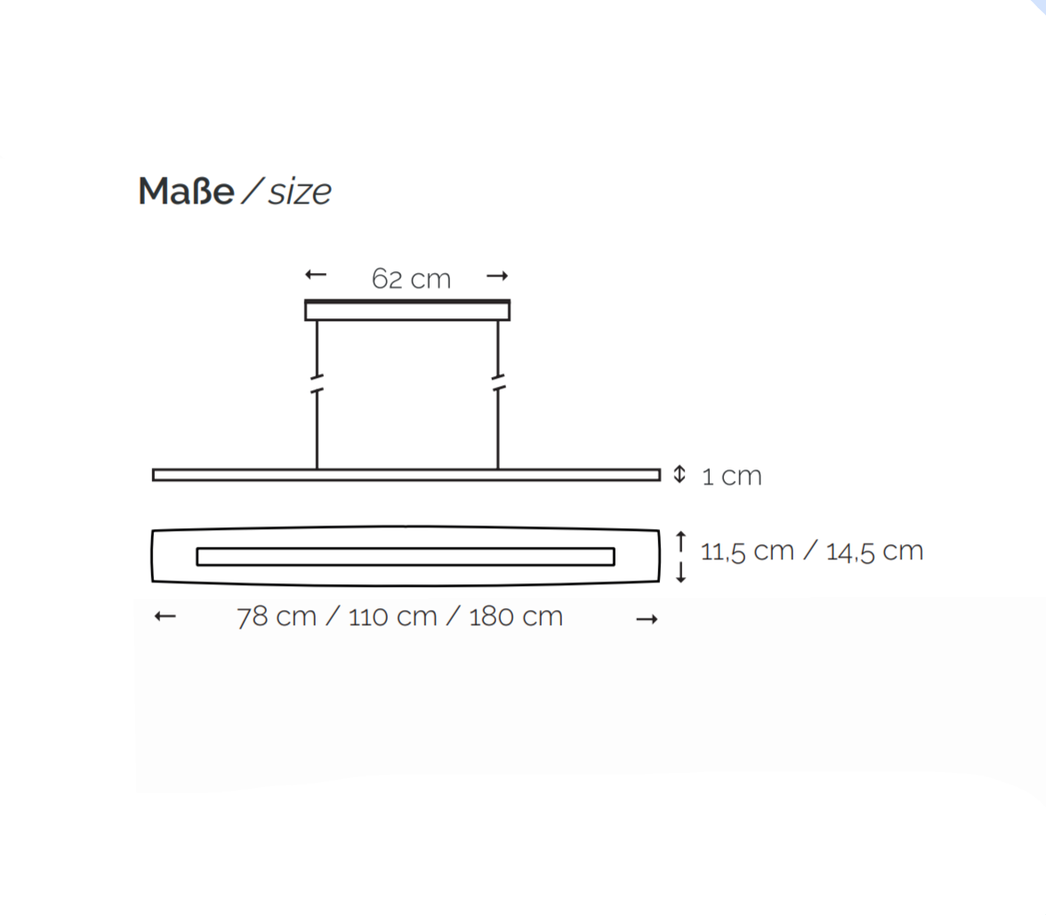Nera 78 / 110 / 180 pendel Gio Gestaltung