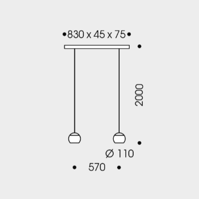 Balino LED pendel Oligo