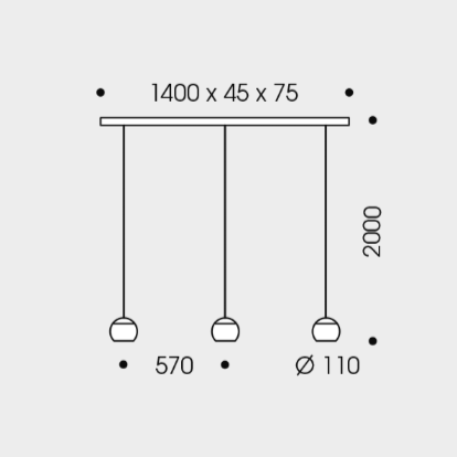 Balino LED pendel Oligo
