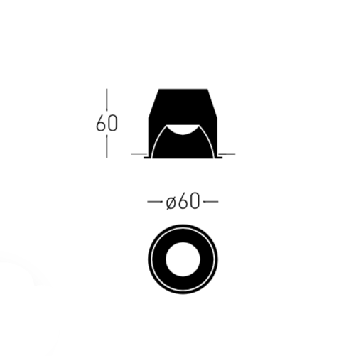 Beep IN Ø60 mm downlight Chors