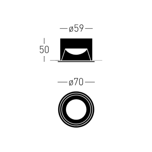 Subtil IN Ø70 mm downlight Chors