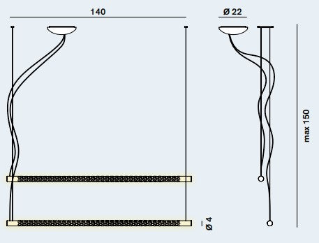 Squiggle Lineær Double pendel fra Rotaliana