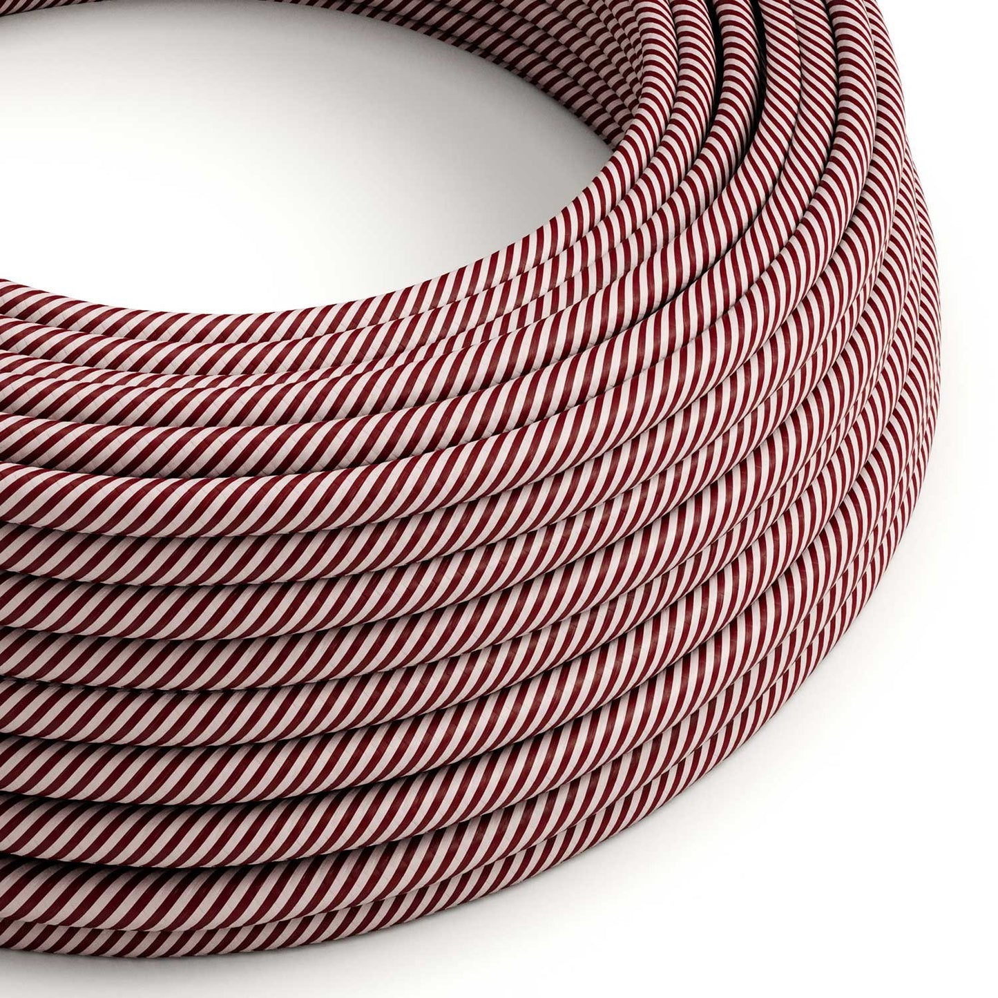 Stribet pink og maroon Vertigo HD Cheshire ægte dekorativ stofledning
