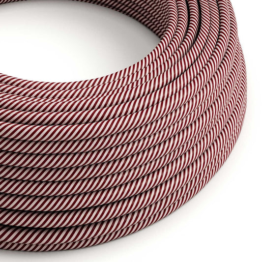 Stribet pink og maroon Vertigo HD Cheshire ægte dekorativ stofledning