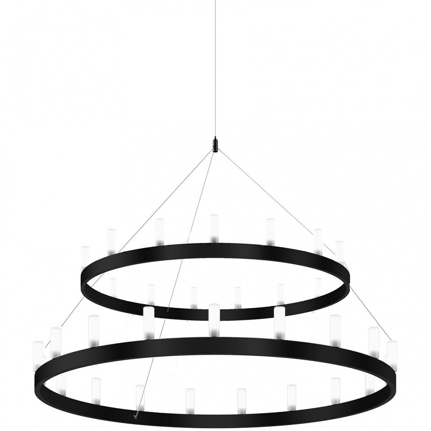 Chandelier double Large lysekrone Fontana Arte