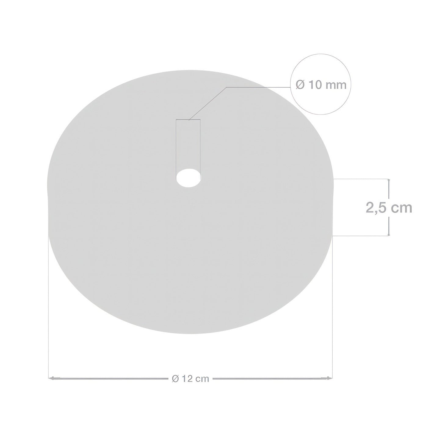 Roset til 1 lampe Ø12 cm