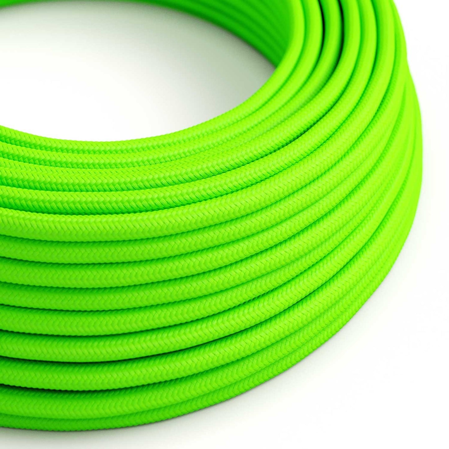 Blank Fluo Grøn Rayon dekorativ stofledning