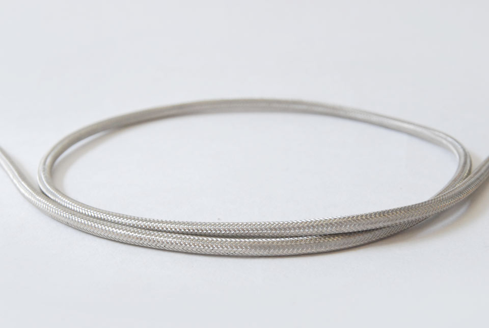 Sølv metal vævet dekorativ ledning