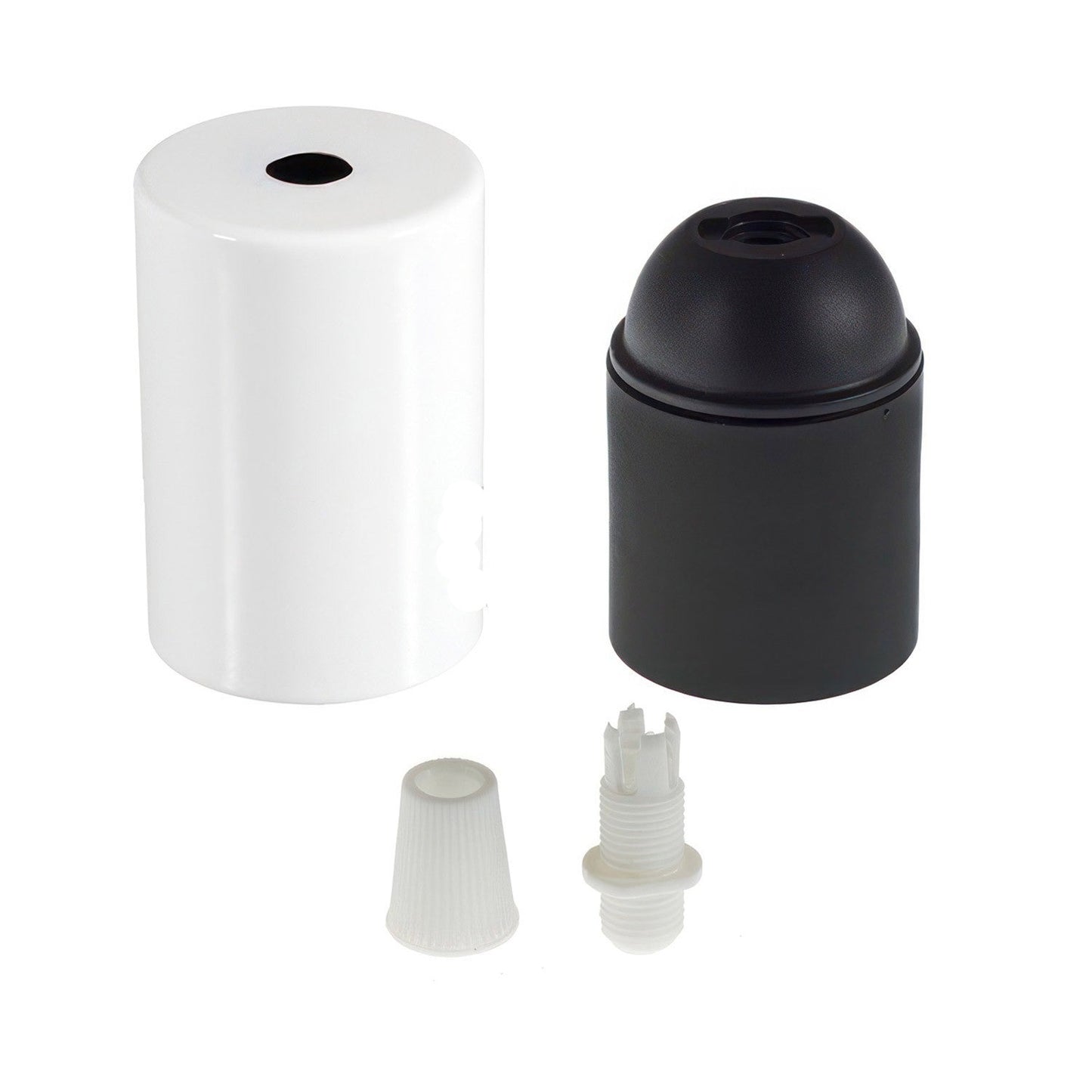 E27 cylinder fatnings kit med conical ledningsaflastning