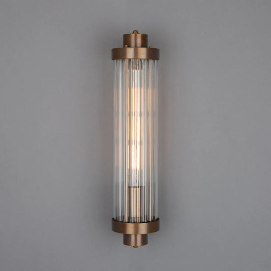 Louise vintage Rippled glass outdoor væglampe IP44 MULLAN