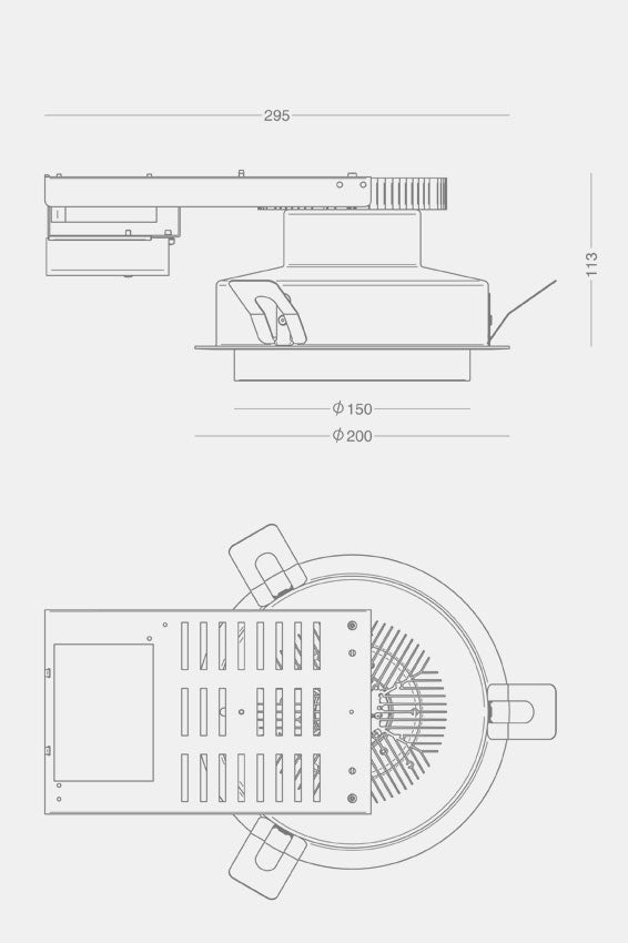 Punktlampen Ø 200 mm downlights Focus Lighting