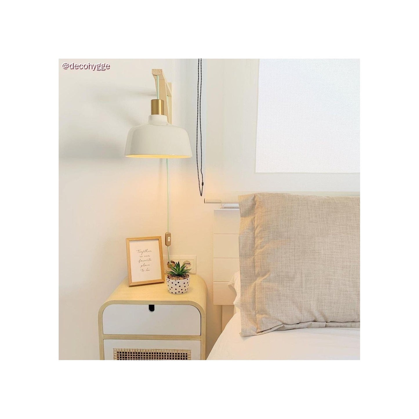 Mælk og mint ægte bomuld dekorativ stofledning