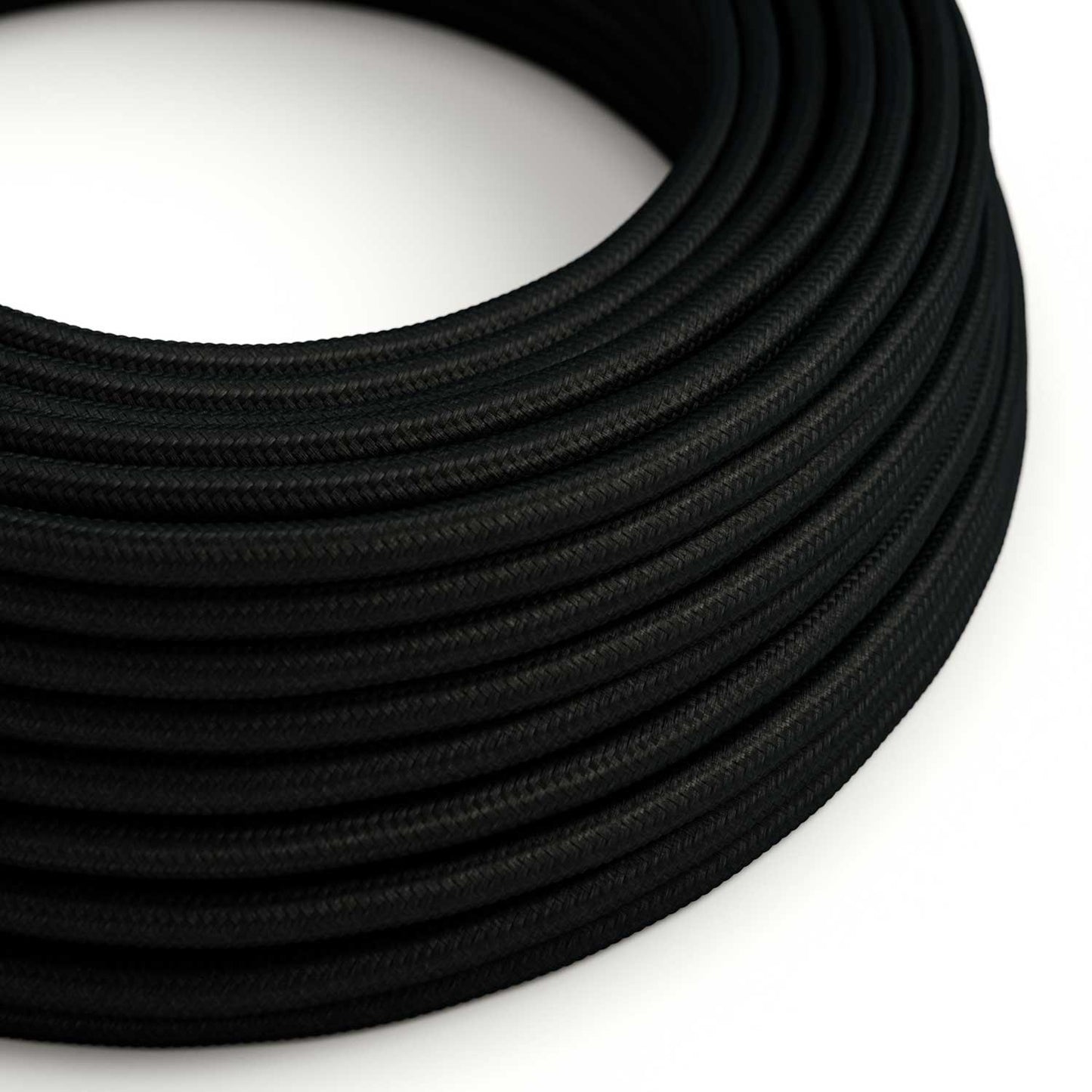 Sort ægte dekorativ stofledning Rayon