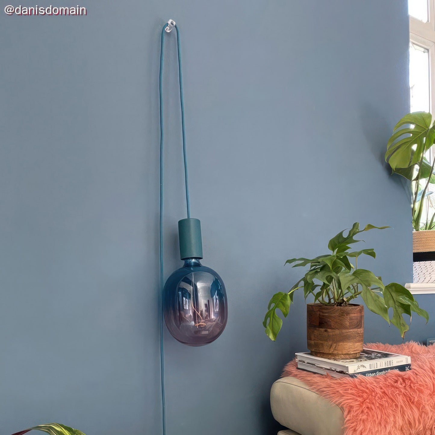 Cerulean ægte bomuld dekorativ stofledning