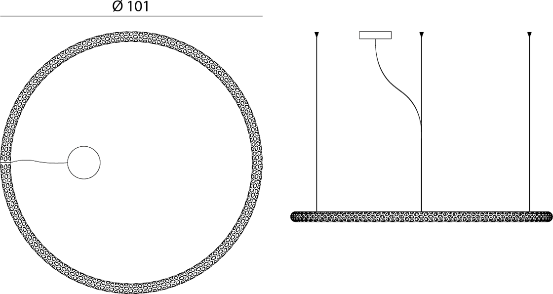 Squiggle Round pendel fra Rotaliana