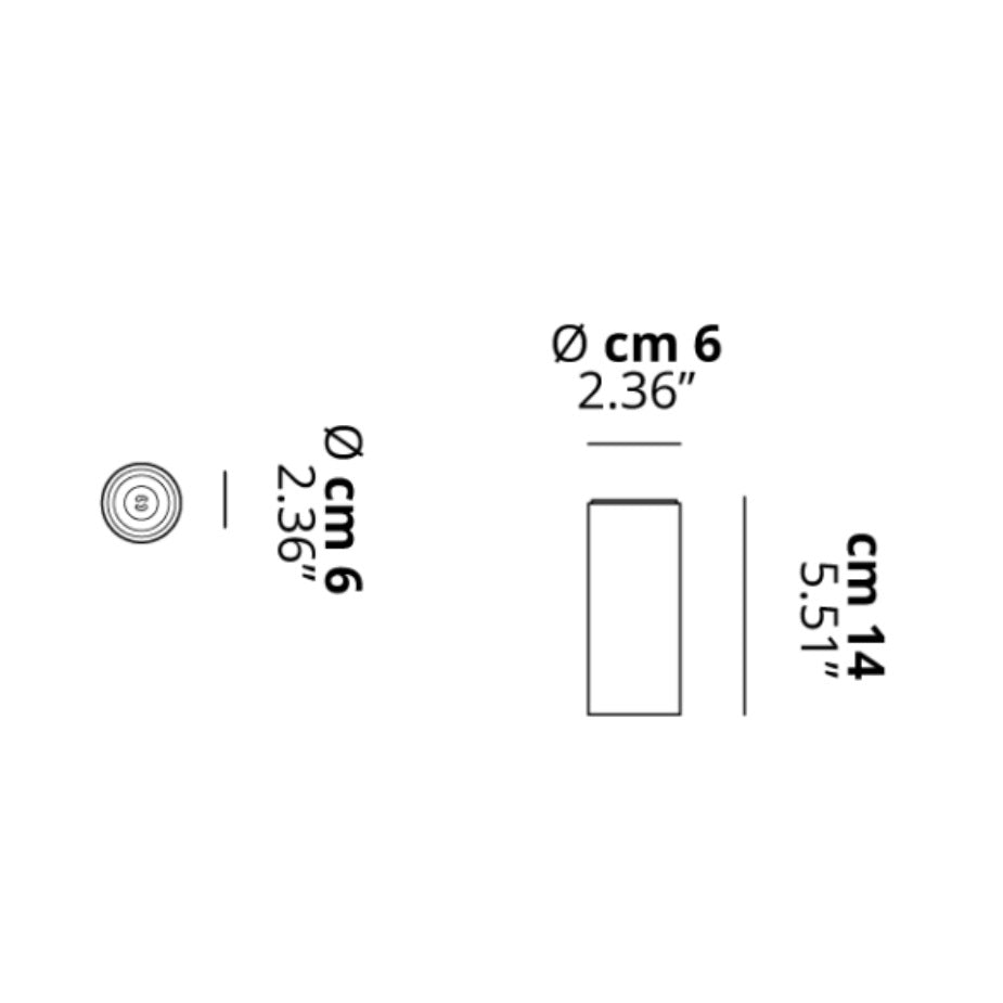 Stregtegning A-tube loftlampe Studio Italia Design