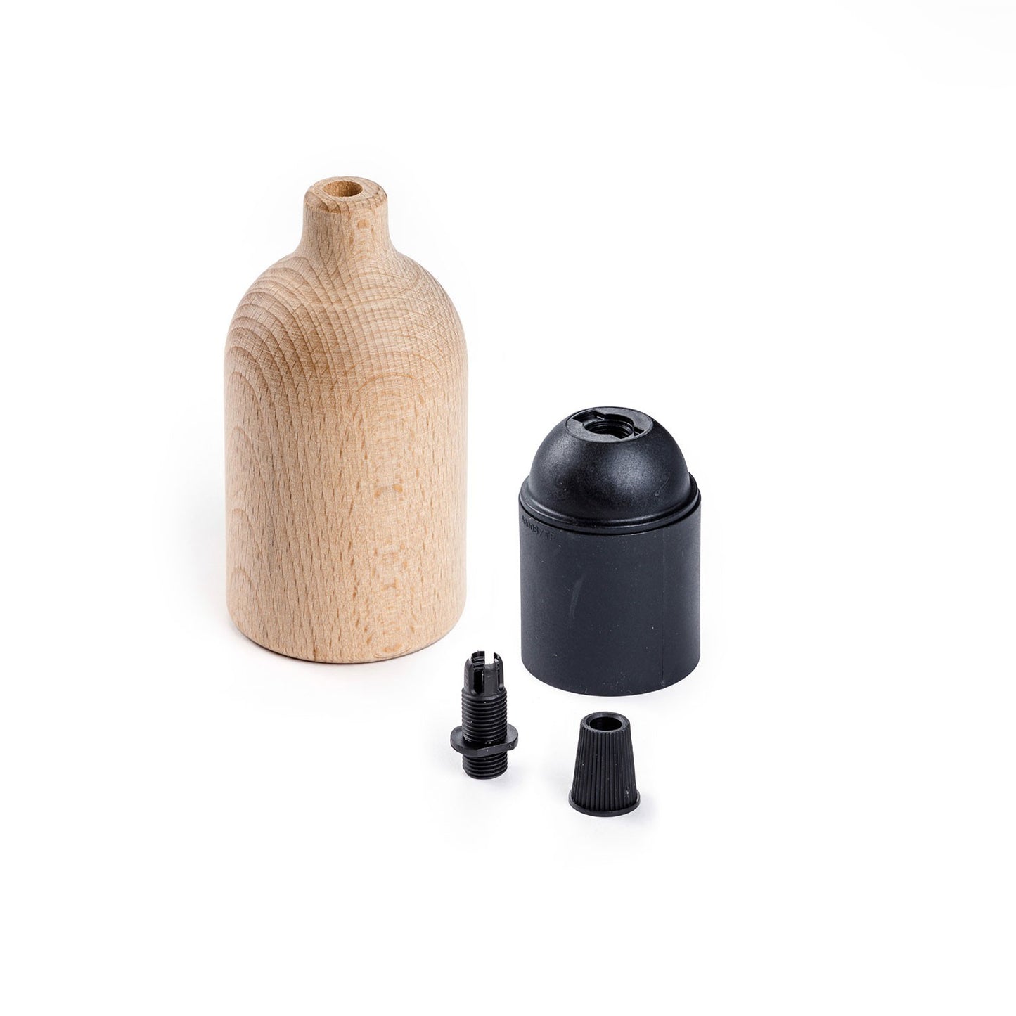 E27 fatning kit i træ