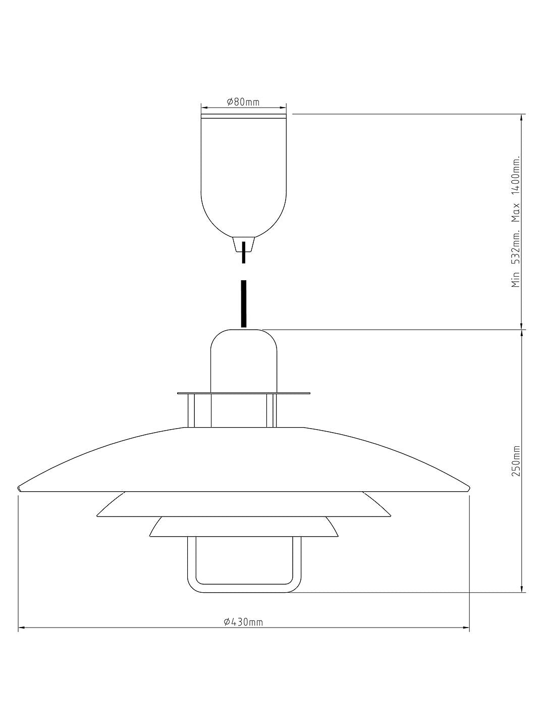 Stregtegning  Felix pendel Belid lighting