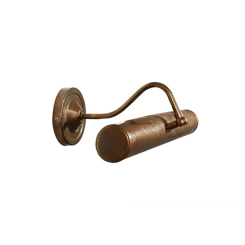 Elle Solid G9 malerilampe i antik messing set fra siden