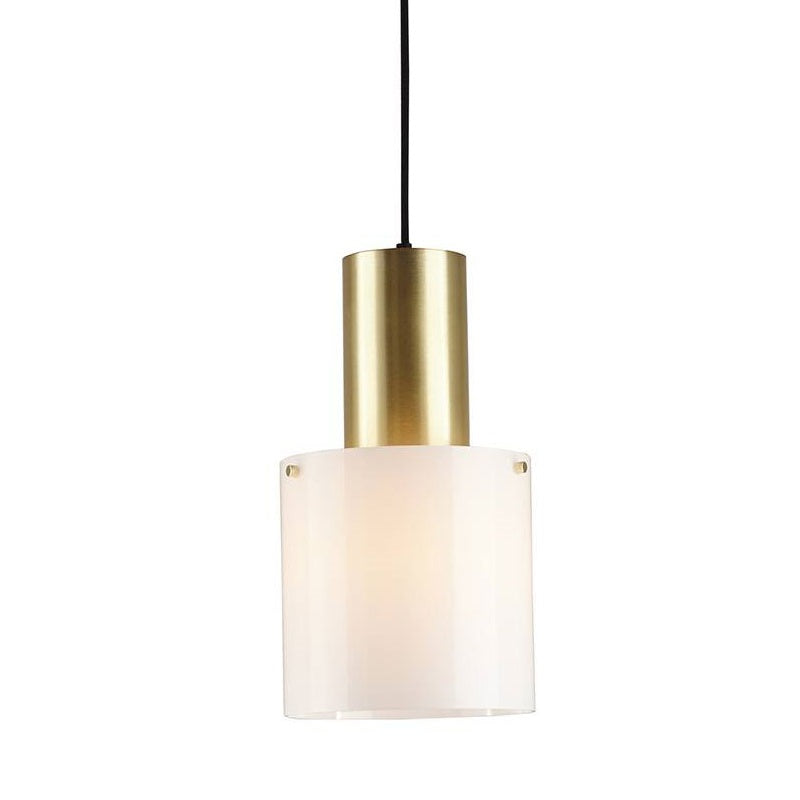 Walter pendel opal glas med messing stel