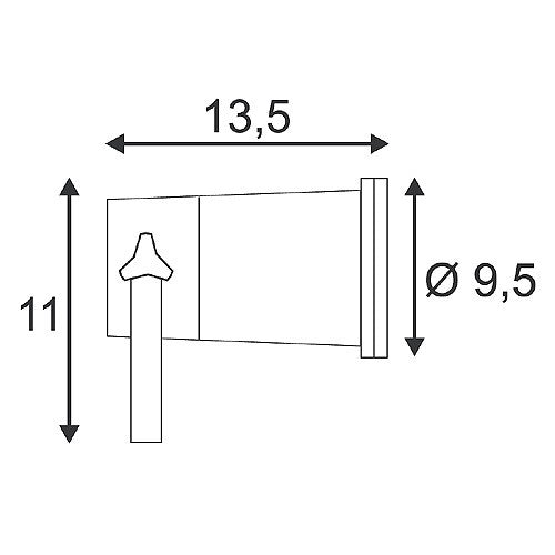 stregtegning af Miljøbillede af Nautilus Spike XL GU10 sort