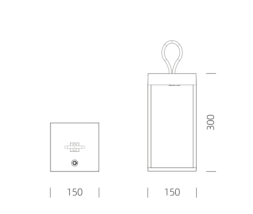 Lucerna transportabel bordlampe fra Loom Design