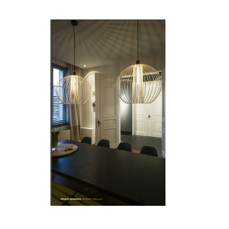 Miljøbillede model 1.0 hvid Wiro globe pendel Wever & Ducrè