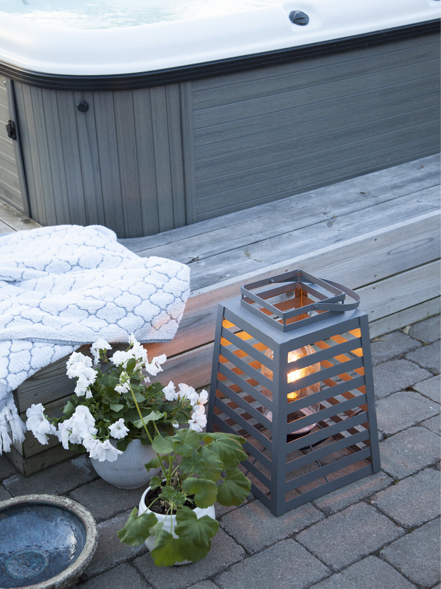 Yankton bord/gulvlampe IP44, grå