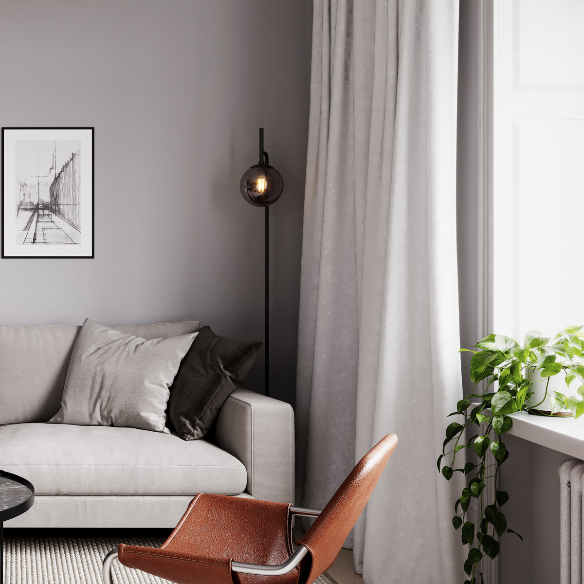 Boyle gulvlampe fra By Rydens