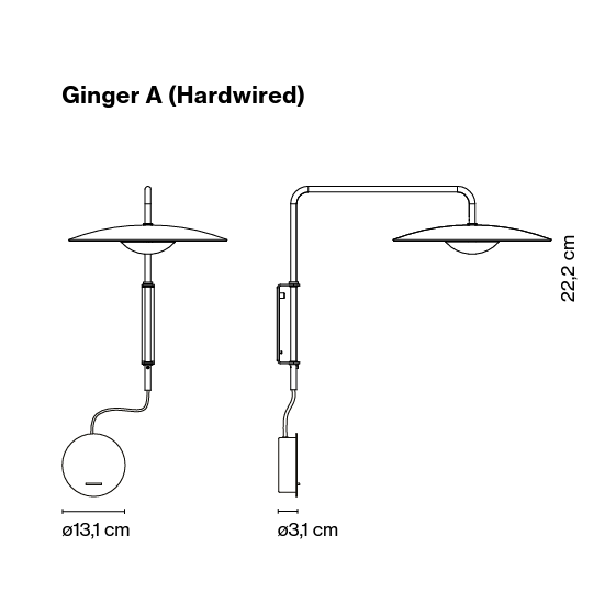 Ginger 20 væglampe fra Marset