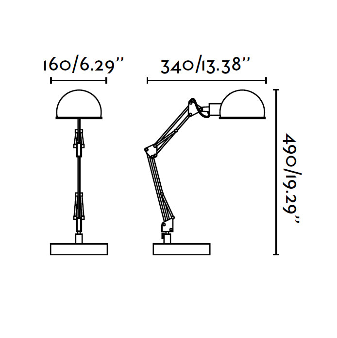 Stregtegning af baobab bordlampe faro