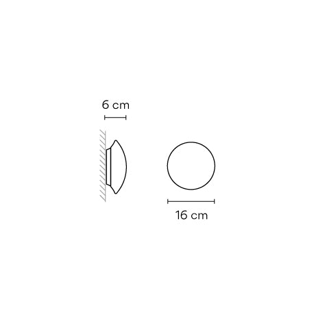 Puck 5400/5402 væglampe, loftlampe Vibia