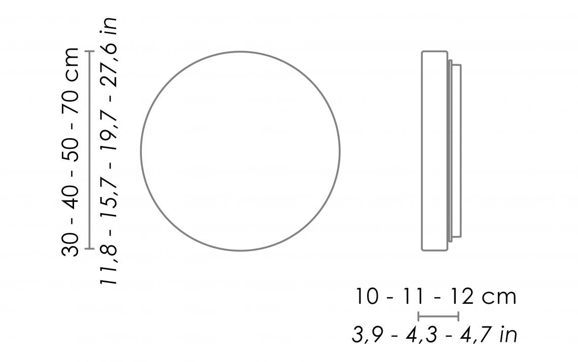 Måltegning af Drum Bayonet væg loftlampe