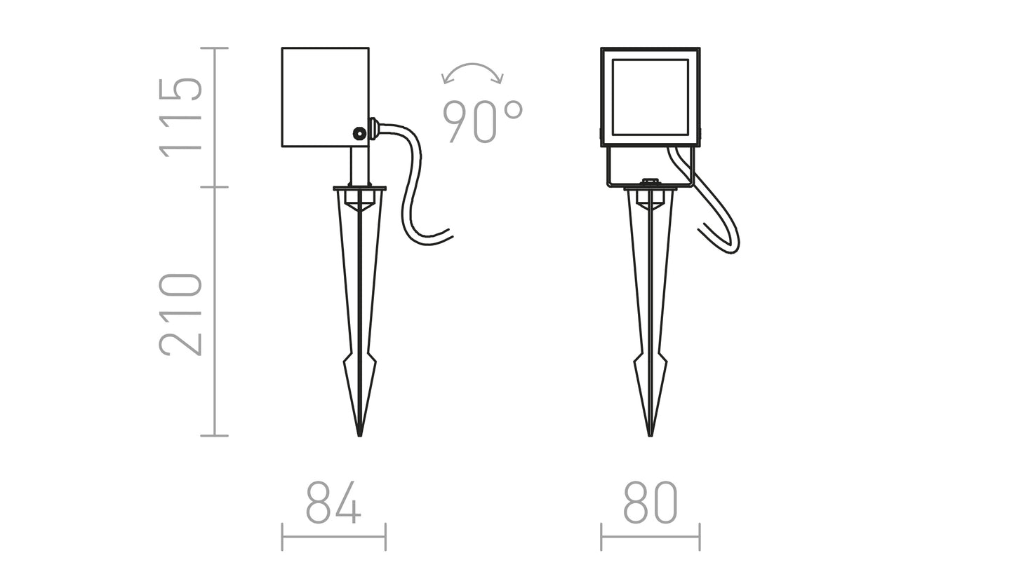 Måltegning af Bora spot på spyd Rendl