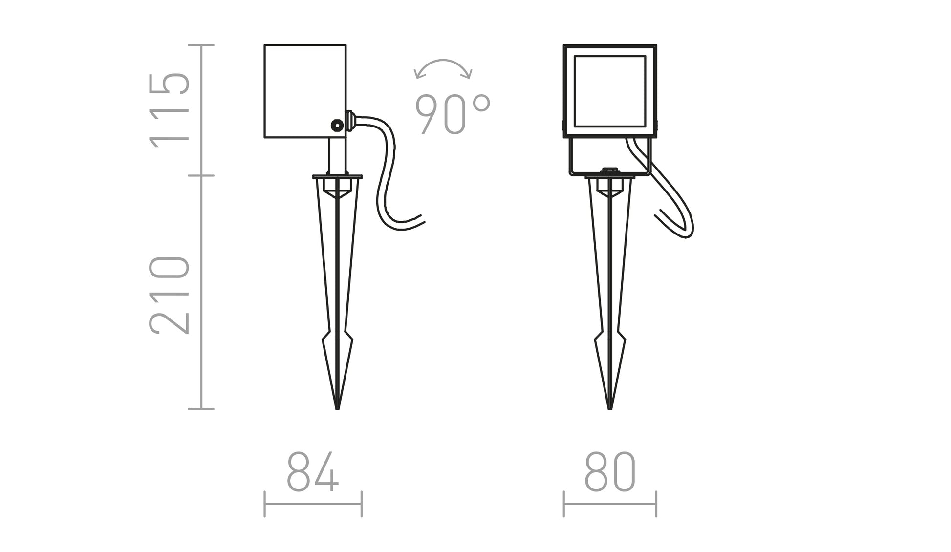 Måltegning af Bora spot på spyd Rendl