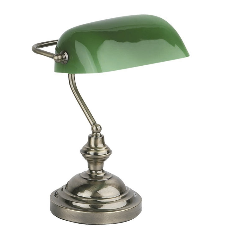 Banker gammel guld bordlampe